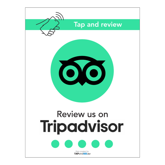 FLAT Review us on Tripadvisor - Tap Sign