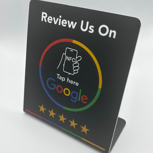 Review us on Google - Tap Sign (Black)