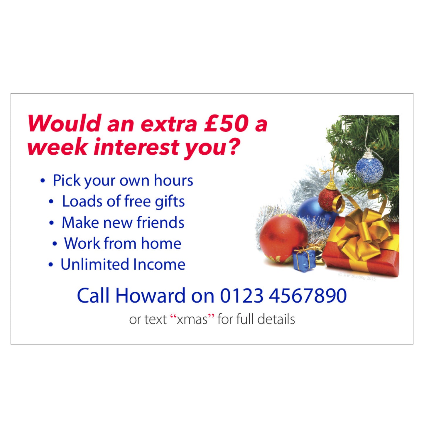 Xmas gift Card design