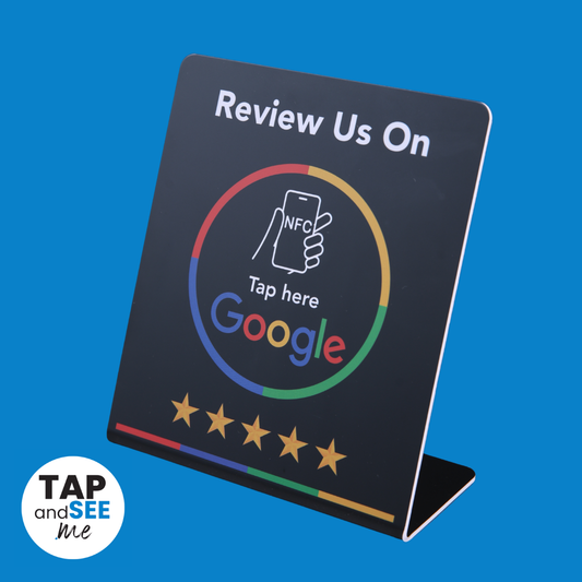 Review us on Google - Tap Sign (Black)