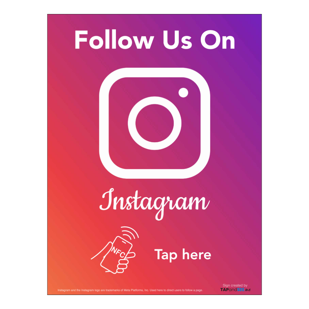 FLAT Follow us on Insta - Tap Sign