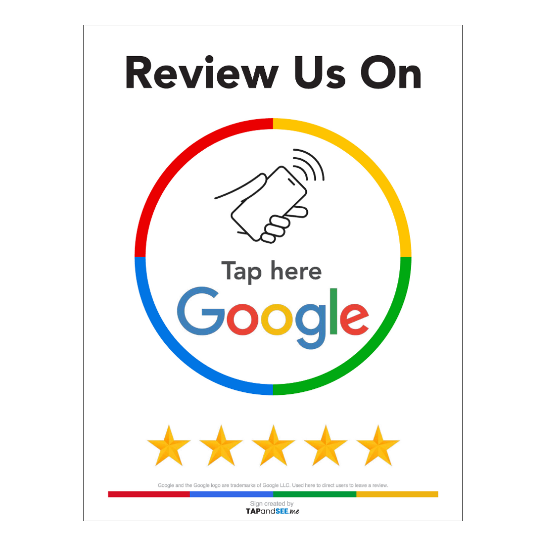FLAT Review us on Google - Tap Sign