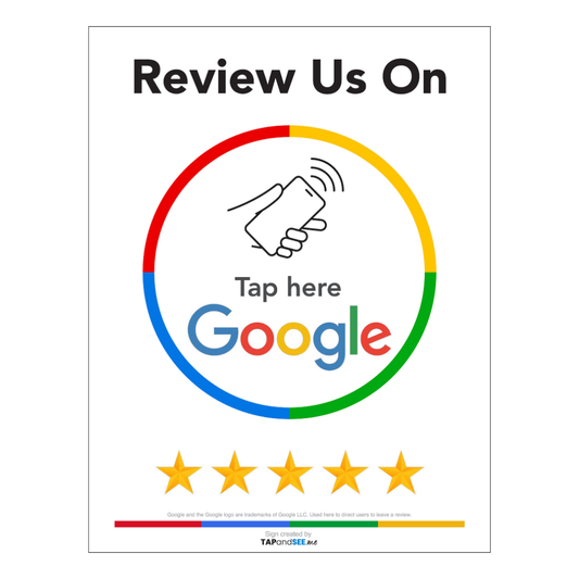 FLAT Review us on Google - Tap Sign