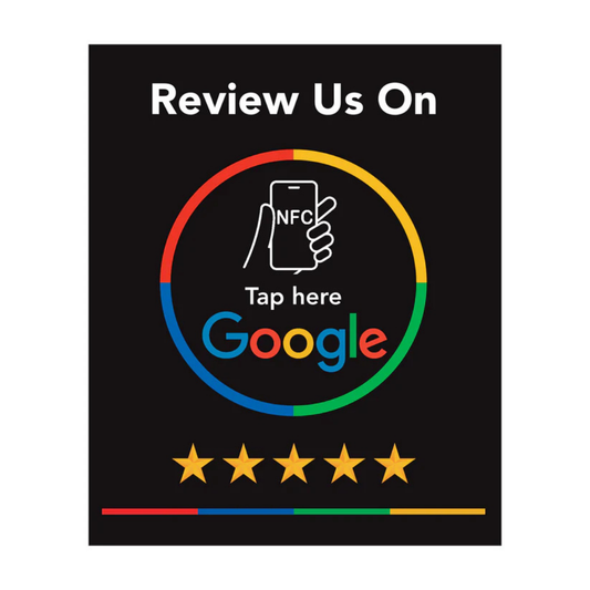 Review us on Google - Tap Sign (Black)