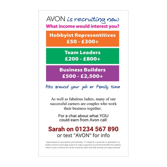 Colour Blocks Ad Card - QTY 100