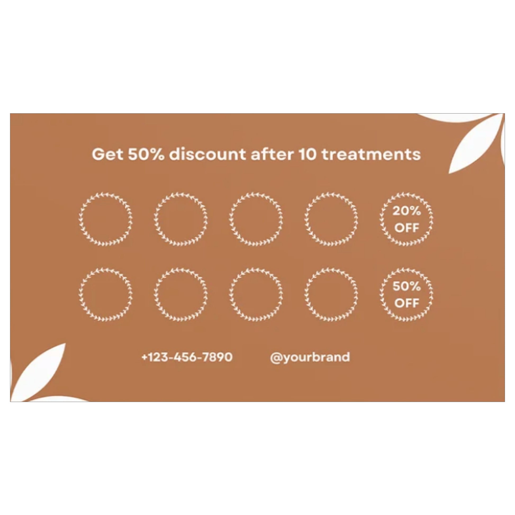 Loyalty card design contact and content