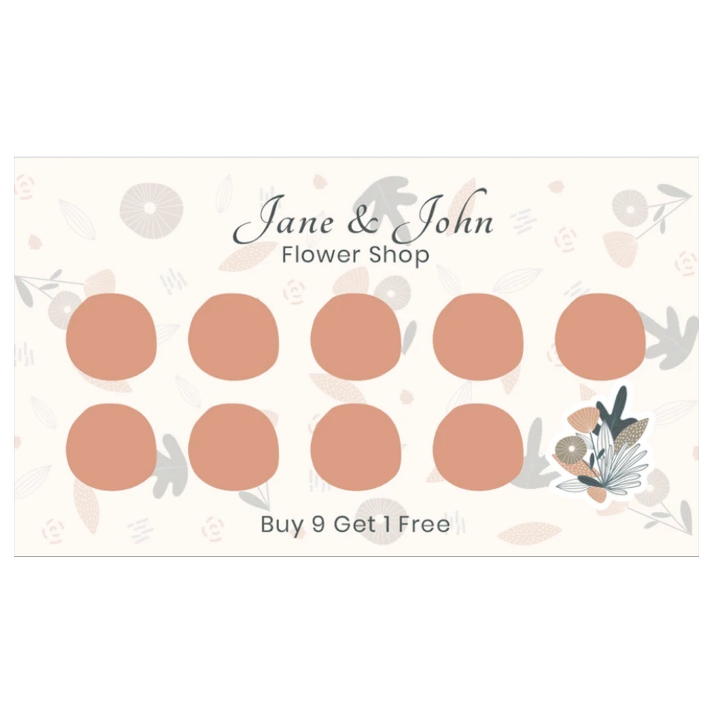 Loyalty card design with content