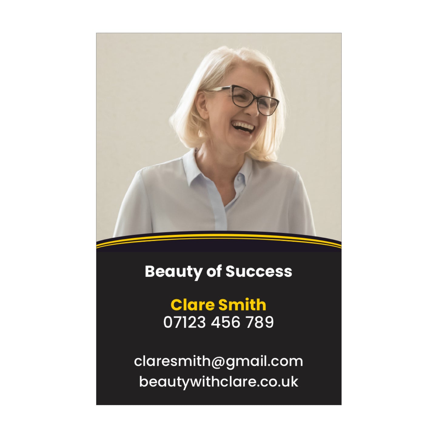 Business Card design with profile and image