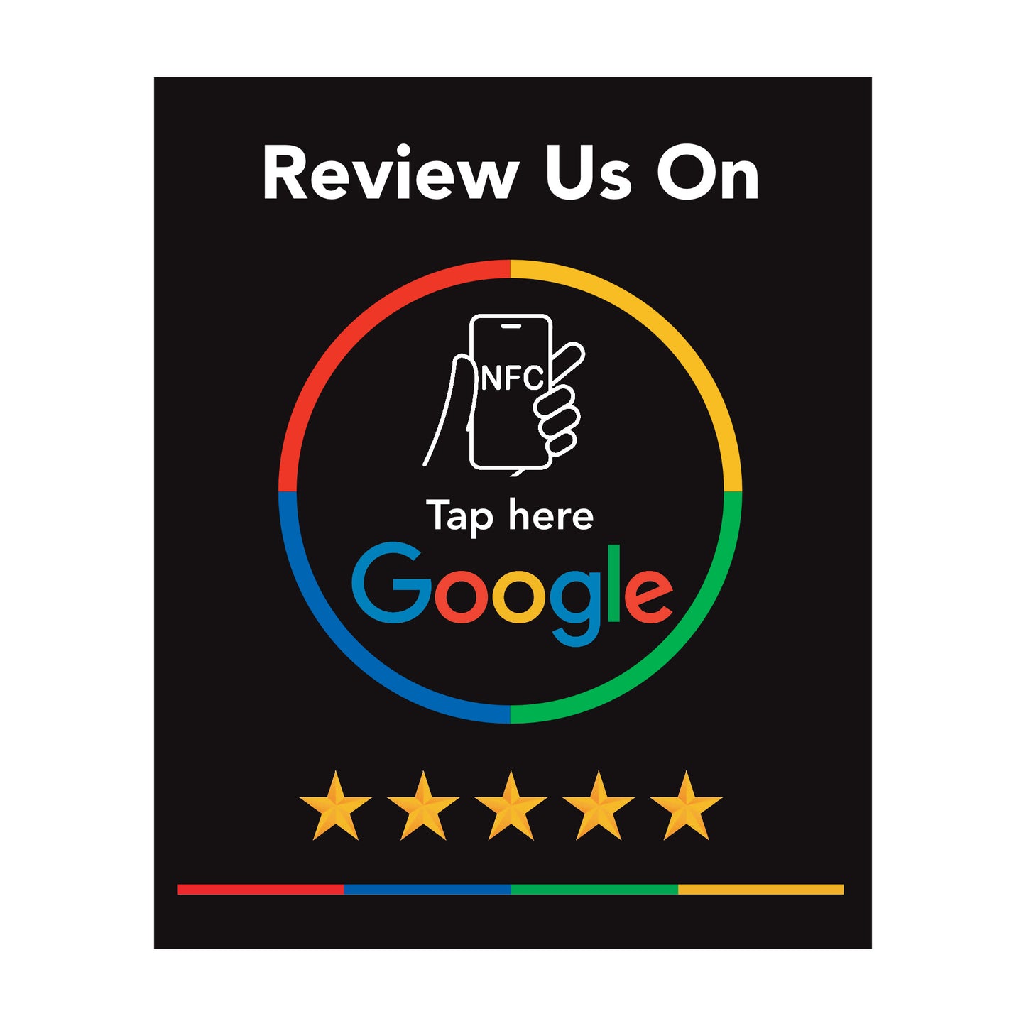 Review us on Google - Tap Sign (Black)