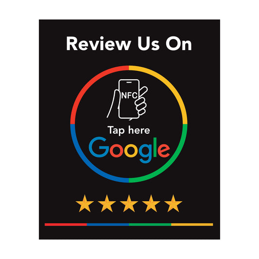 Review us on Google - Tap Sign (Black)